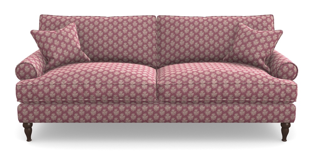 Product photograph of Cooksbridge 4 Seater Sofa In Cloth 21 - Coral 1 - Cassis from Sofas and Stuff Limited