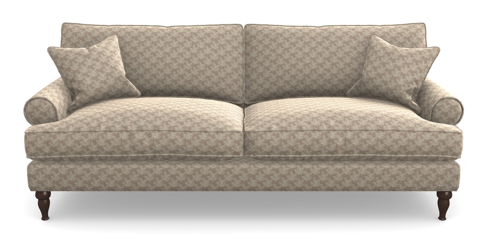 Product photograph of Cooksbridge 4 Seater Sofa In Cloth 21 - Decorative Leaf - Beech from Sofas and Stuff Limited