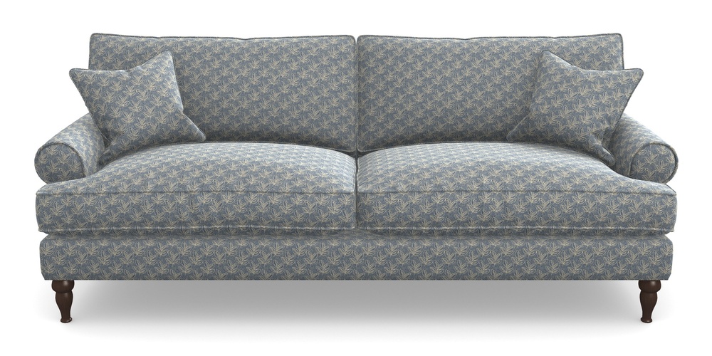 Product photograph of Cooksbridge 4 Seater Sofa In Cloth 21 - Decorative Leaf - Bilberry from Sofas and Stuff Limited