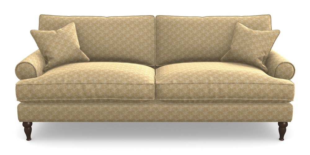 Product photograph of Cooksbridge 4 Seater Sofa In Cloth 21 - Decorative Leaf - Quince from Sofas and Stuff Limited