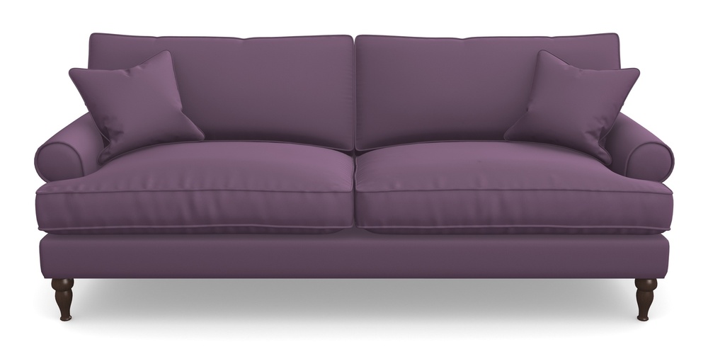 Product photograph of Cooksbridge 4 Seater Sofa In Clever Glossy Velvet - Blackcurrant from Sofas and Stuff Limited