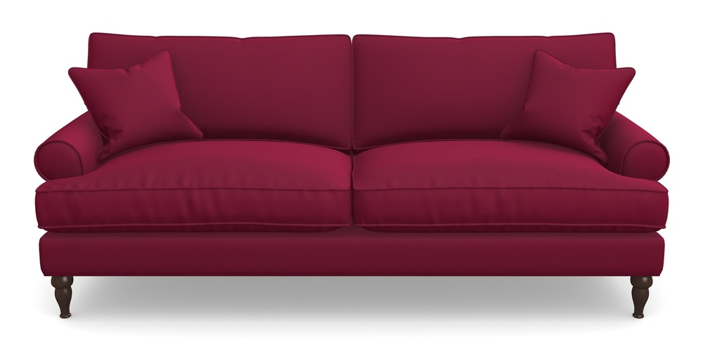 Product photograph of Cooksbridge 4 Seater Sofa In Clever Glossy Velvet - Chianti from Sofas and Stuff Limited