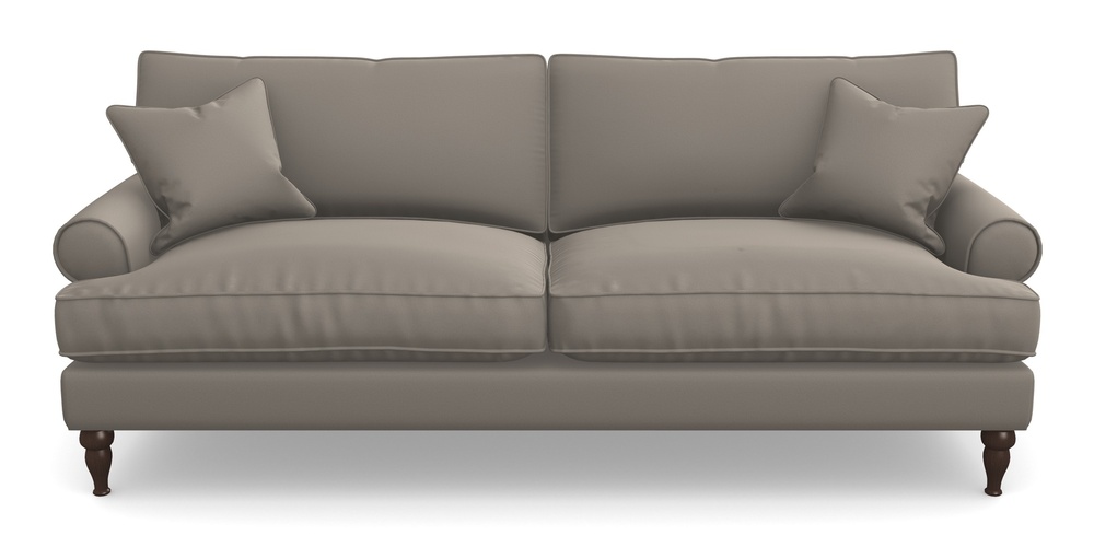 Product photograph of Cooksbridge 4 Seater Sofa In Clever Glossy Velvet - Mole from Sofas and Stuff Limited