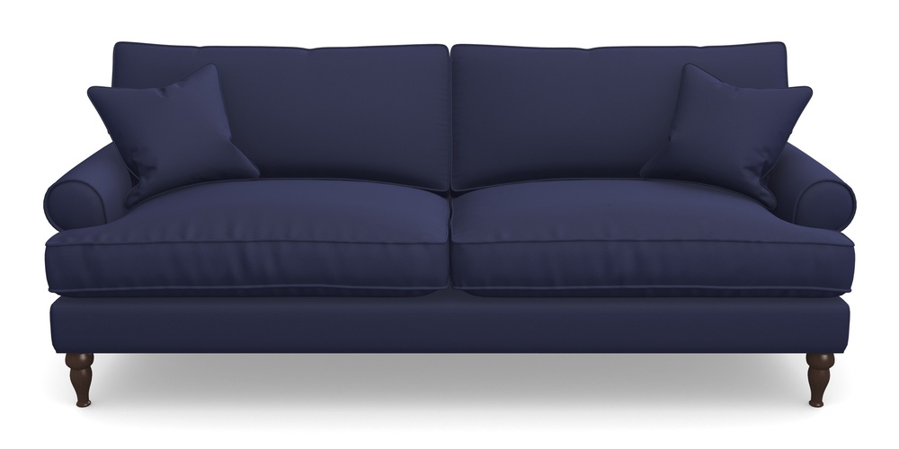 Product photograph of Cooksbridge 4 Seater Sofa In Clever Glossy Velvet - Navy from Sofas and Stuff Limited