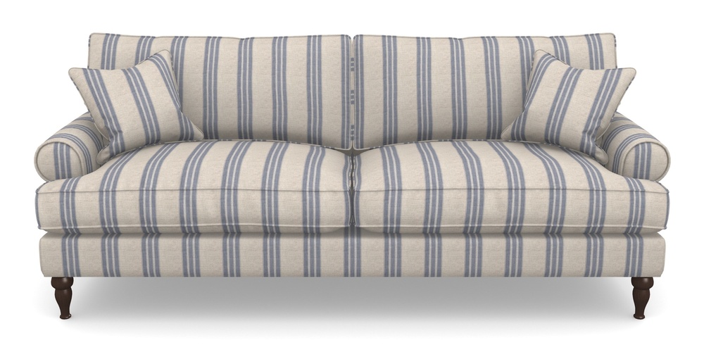 Product photograph of Cooksbridge 4 Seater Sofa In Cloth 18 Stripes - Bengal - Indigo from Sofas and Stuff Limited