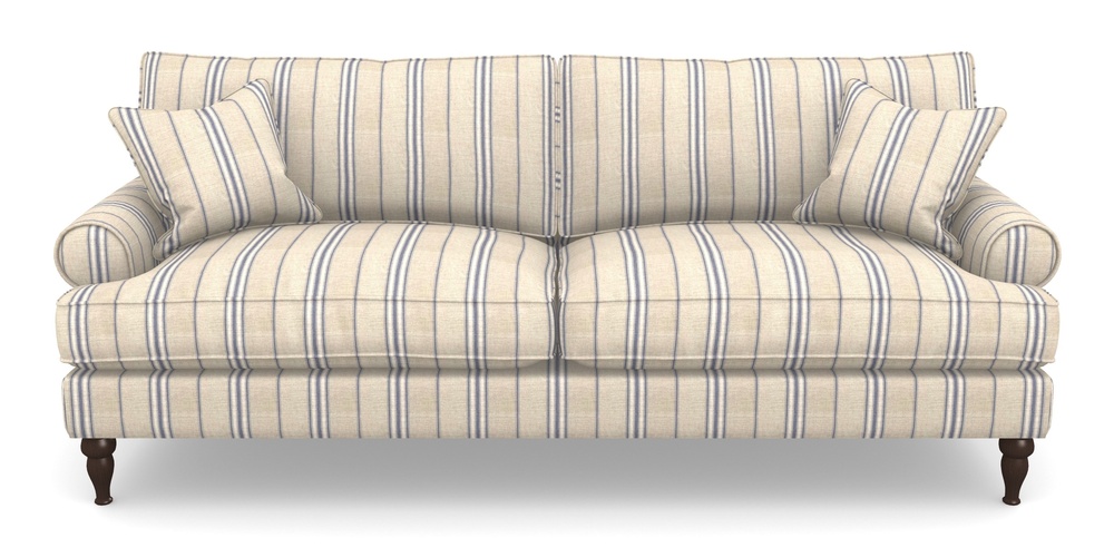 Product photograph of Cooksbridge 4 Seater Sofa In Cloth 18 Stripes - Regimental - Indigo from Sofas and Stuff Limited