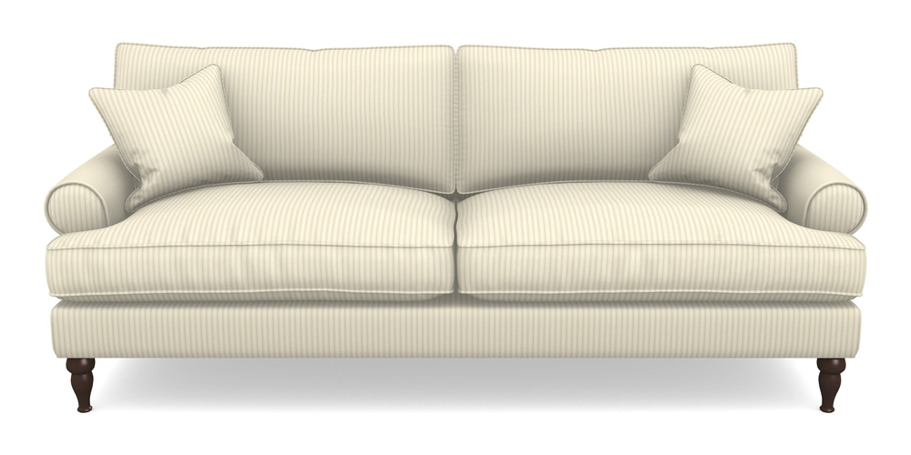 Product photograph of Cooksbridge 4 Seater Sofa In Cotton Stripe - Grey from Sofas and Stuff Limited