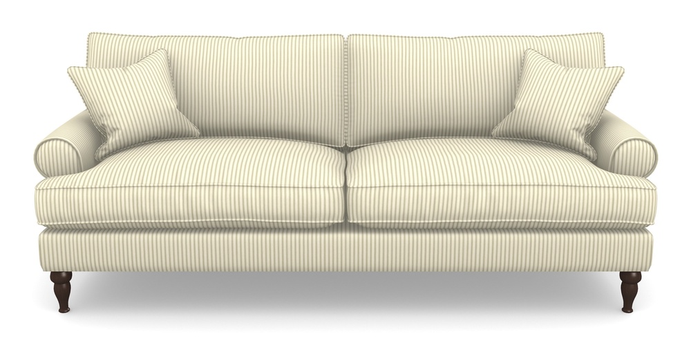 Product photograph of Cooksbridge 4 Seater Sofa In Cotton Stripe - Sage from Sofas and Stuff Limited