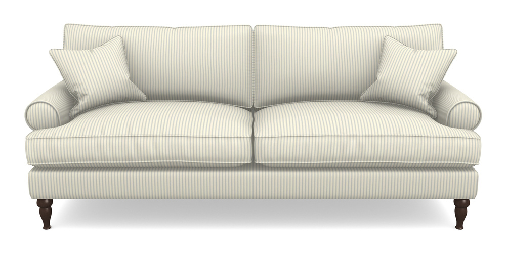 Product photograph of Cooksbridge 4 Seater Sofa In Cotton Stripe - Sky from Sofas and Stuff Limited