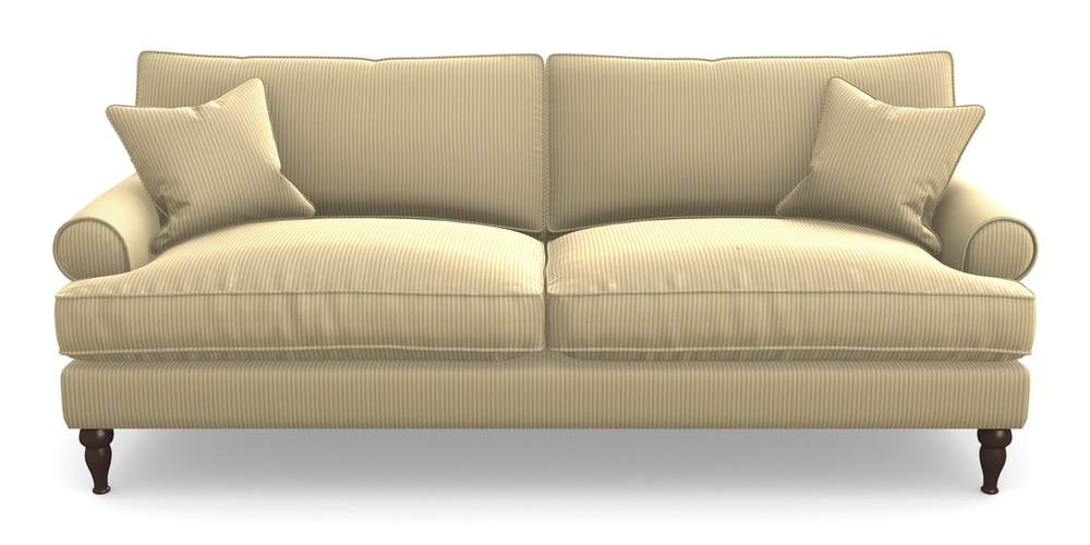 Product photograph of Cooksbridge 4 Seater Sofa In Cloth 21 - Simple Stripe - Canary from Sofas and Stuff Limited