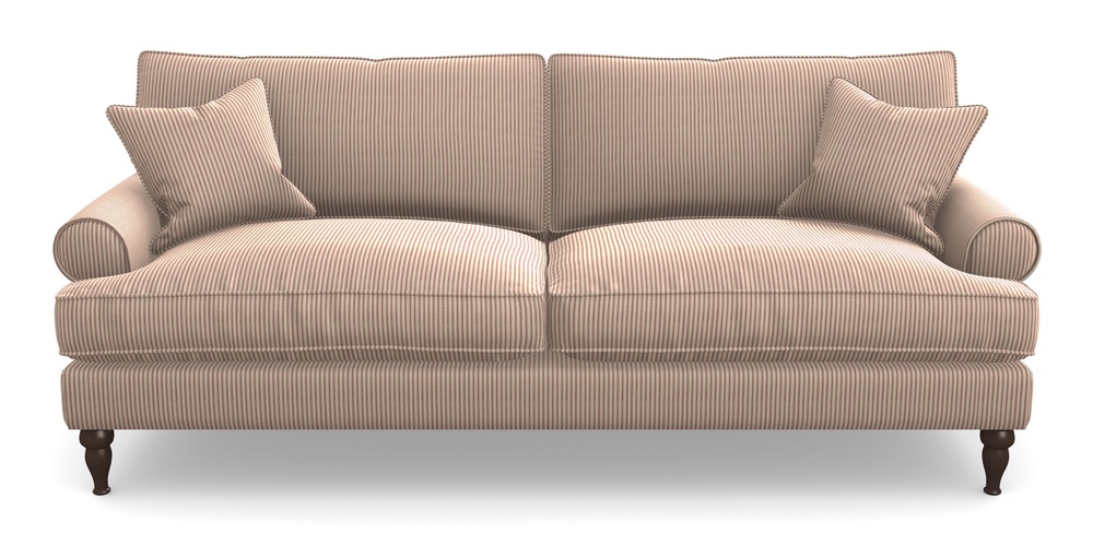 Product photograph of Cooksbridge 4 Seater Sofa In Cloth 21 - Simple Stripe - Cassis from Sofas and Stuff Limited