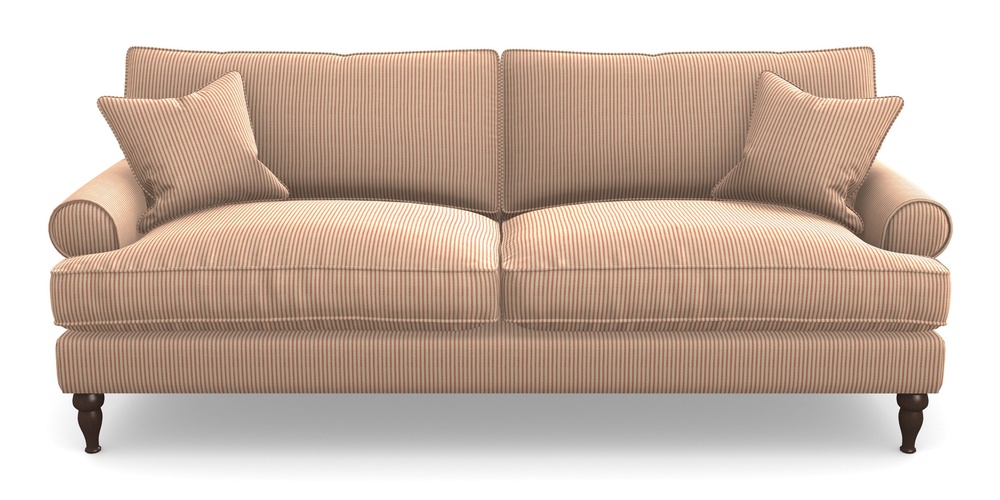 Product photograph of Cooksbridge 4 Seater Sofa In Cloth 21 - Simple Stripe - Ginger Snap from Sofas and Stuff Limited