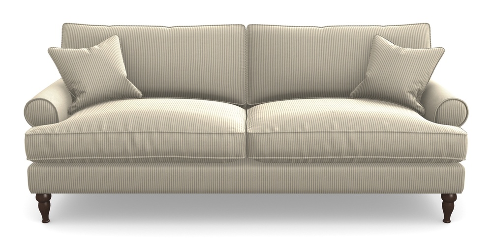 Product photograph of Cooksbridge 4 Seater Sofa In Cloth 21 - Simple Stripe - Magnesium from Sofas and Stuff Limited