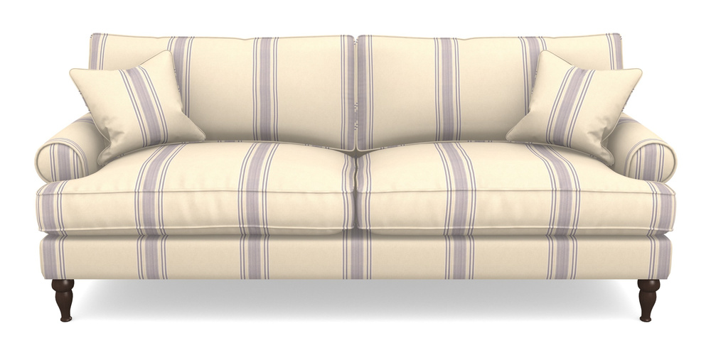 Product photograph of Cooksbridge 4 Seater Sofa In Cloth 22 - Racing Stripes Cheltenham - Blueberry from Sofas and Stuff Limited