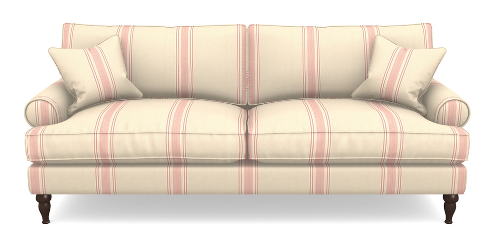 Product photograph of Cooksbridge 4 Seater Sofa In Cloth 22 - Racing Stripes Cheltenham - Cherry from Sofas and Stuff Limited