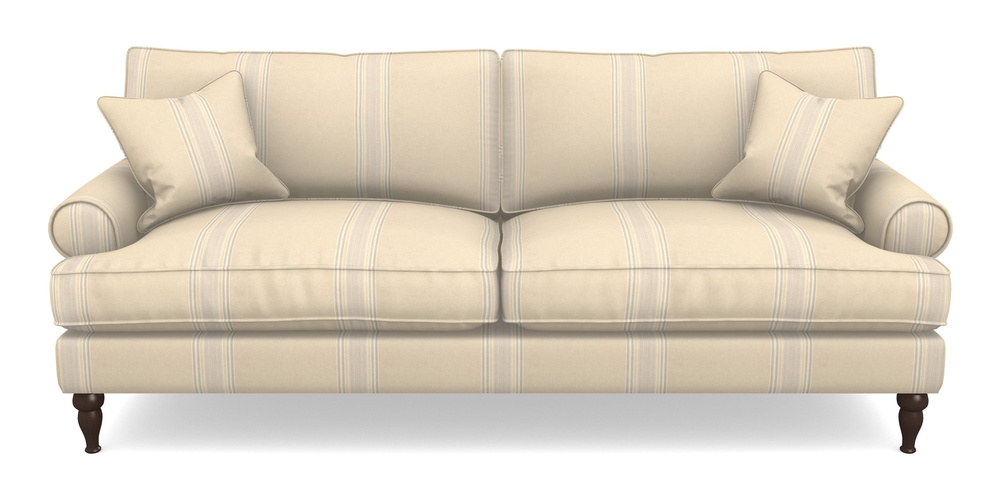 Product photograph of Cooksbridge 4 Seater Sofa In Cloth 22 - Racing Stripes Cheltenham - Dove from Sofas and Stuff Limited