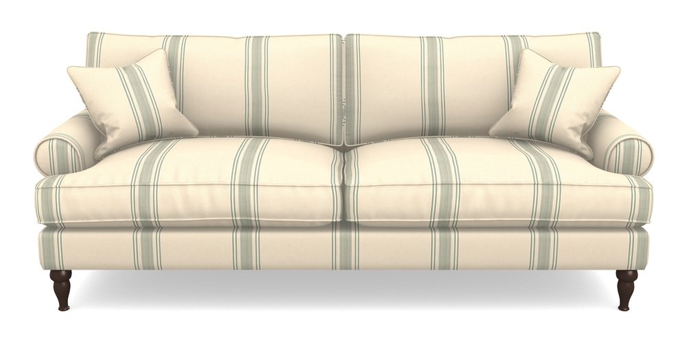 Product photograph of Cooksbridge 4 Seater Sofa In Cloth 22 - Racing Stripes Cheltenham - Mint from Sofas and Stuff Limited