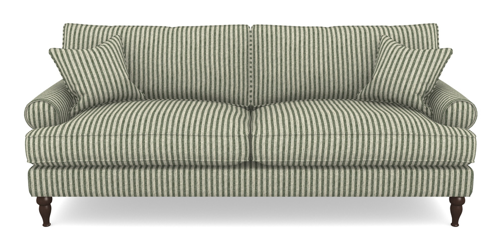 Product photograph of Cooksbridge 4 Seater Sofa In Cloth 22 - Pinstripe - Courgette from Sofas and Stuff Limited