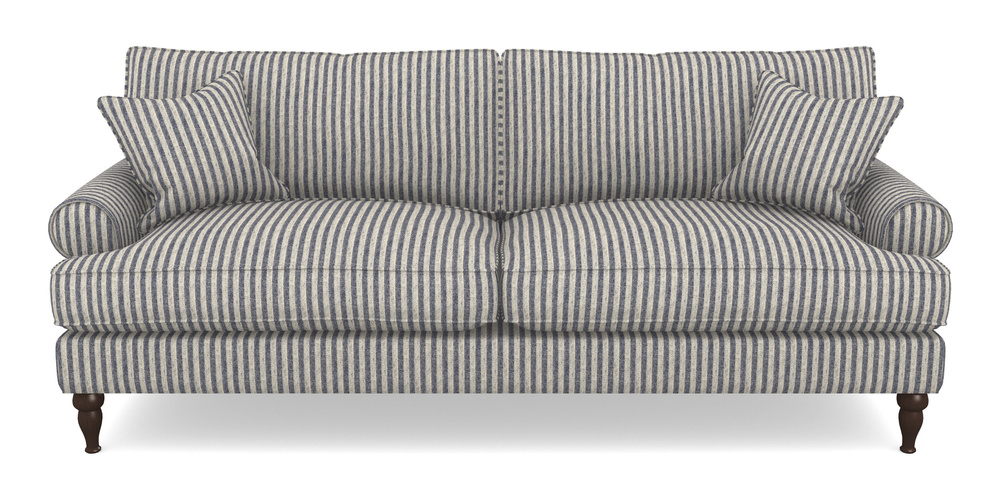 Product photograph of Cooksbridge 4 Seater Sofa In Cloth 22 - Pinstripe - Deep Water from Sofas and Stuff Limited