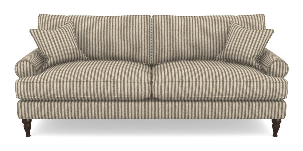 Product photograph of Cooksbridge 4 Seater Sofa In Cloth 22 - Pinstripe - Peat from Sofas and Stuff Limited