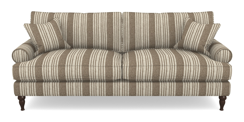 Product photograph of Cooksbridge 4 Seater Sofa In Cloth 22 - Bayadere - Peat from Sofas and Stuff Limited