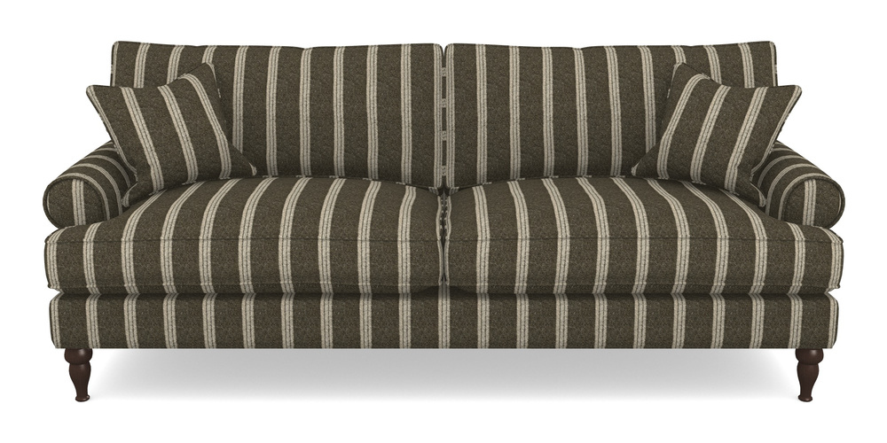 Product photograph of Cooksbridge 4 Seater Sofa In Cloth 20 - Design 2 - Olive Stripe from Sofas and Stuff Limited