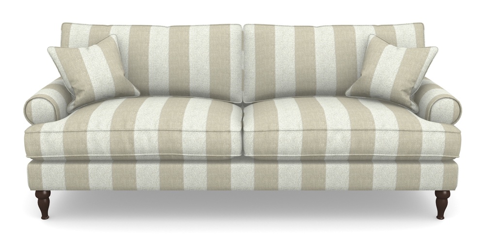 Product photograph of Cooksbridge 4 Seater Sofa In Dovedale Linen Stripe - Chalk from Sofas and Stuff Limited