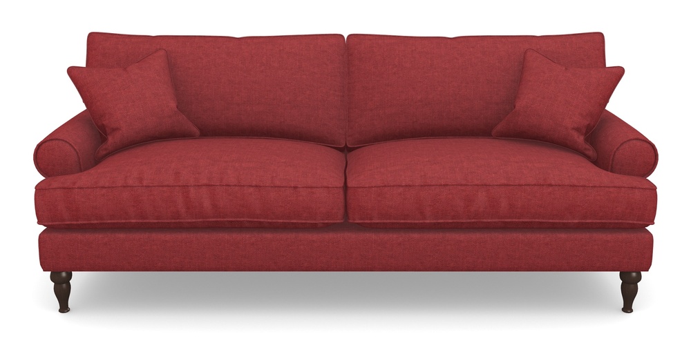 Product photograph of Cooksbridge 4 Seater Sofa In Easy Clean Plain - Claret from Sofas and Stuff Limited