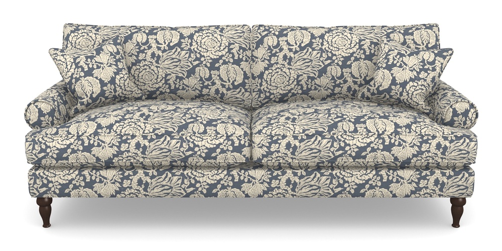 Product photograph of Cooksbridge 4 Seater Sofa In V A Brompton Collection - Flowering Kale - Midnight Blue from Sofas and Stuff Limited