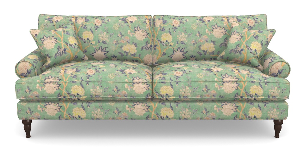 Product photograph of Cooksbridge 4 Seater Sofa In Floral Linen - Even So Verde from Sofas and Stuff Limited