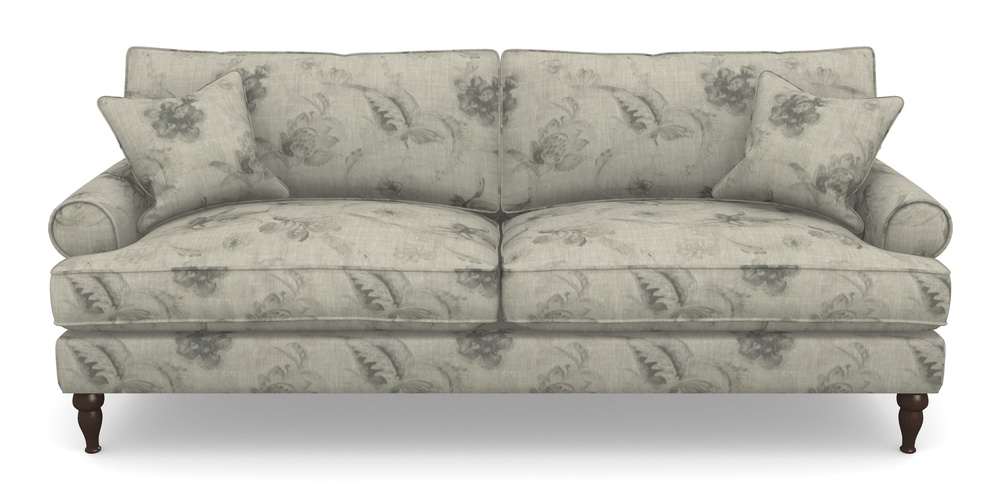 Product photograph of Cooksbridge 4 Seater Sofa In Floral Linen - Lela Mystery Oat Sepia from Sofas and Stuff Limited