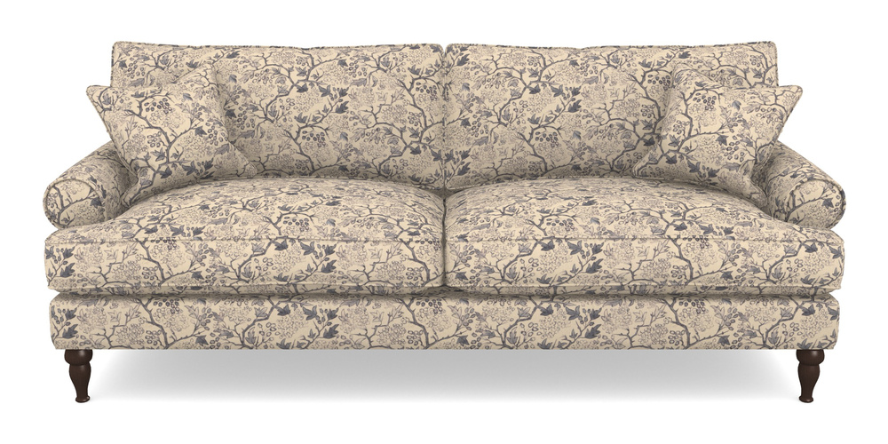 Product photograph of Cooksbridge 4 Seater Sofa In Rhs Collection - Gertrude Jekyll Linen Cotton Blend - Navy from Sofas and Stuff Limited