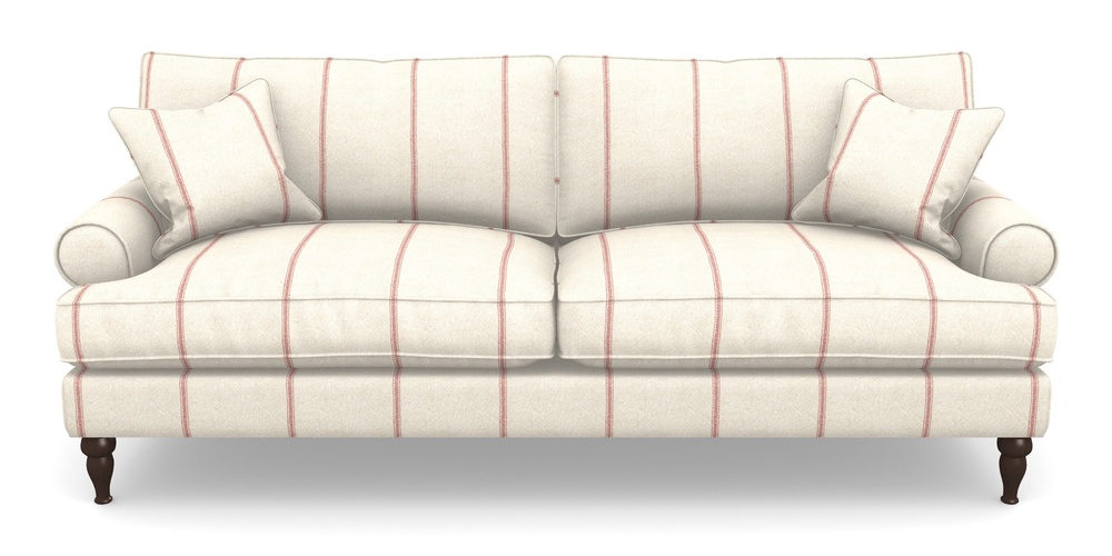 Product photograph of Cooksbridge 4 Seater Sofa In Grain Sack Stripe - Red from Sofas and Stuff Limited