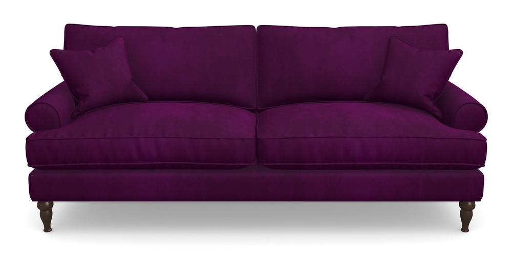 Product photograph of Cooksbridge 4 Seater Sofa In House Clever Velvet - Aubergine from Sofas and Stuff Limited