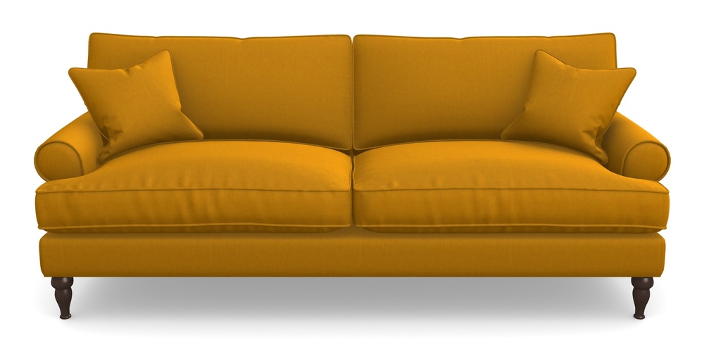 Product photograph of Cooksbridge 4 Seater Sofa In House Velvet - Saffron from Sofas and Stuff Limited