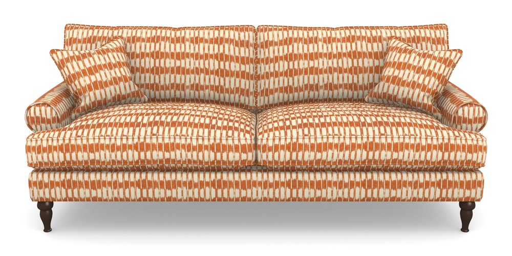 Product photograph of Cooksbridge 4 Seater Sofa In V A Brompton Collection - Ikat - Terracotta from Sofas and Stuff Limited