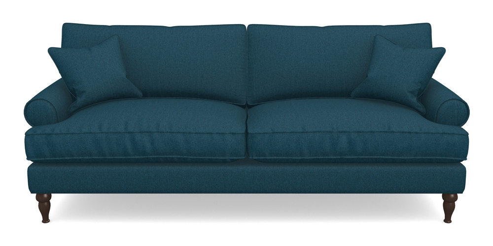 Product photograph of Cooksbridge 4 Seater Sofa In Plain Linen Cotton - Ink Pot from Sofas and Stuff Limited