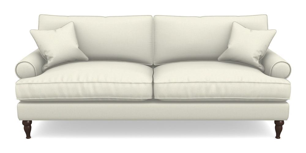 Product photograph of Cooksbridge 4 Seater Sofa In Plain Linen Cotton - Meringue from Sofas and Stuff Limited