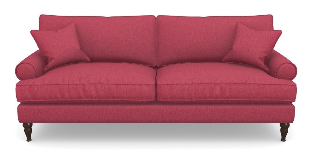 Product photograph of Cooksbridge 4 Seater Sofa In Plain Linen Cotton - Raspberry Jam from Sofas and Stuff Limited