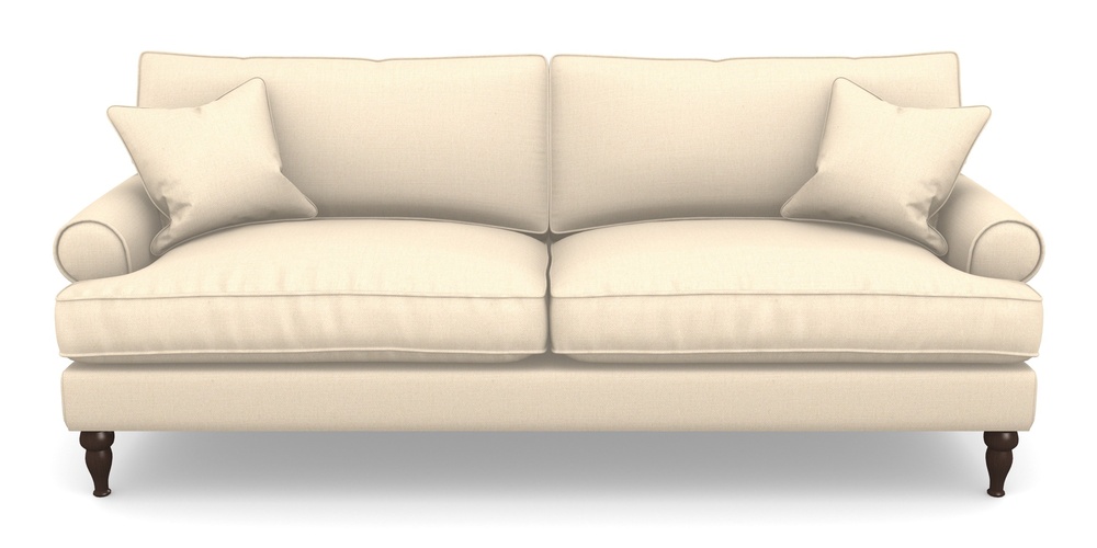 Product photograph of Cooksbridge 4 Seater Sofa In Plain Linen Cotton - Rice Pudding from Sofas and Stuff Limited