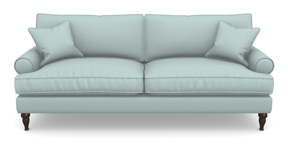 Product photograph of Cooksbridge 4 Seater Sofa In Plain Linen Cotton - Robins Egg from Sofas and Stuff Limited