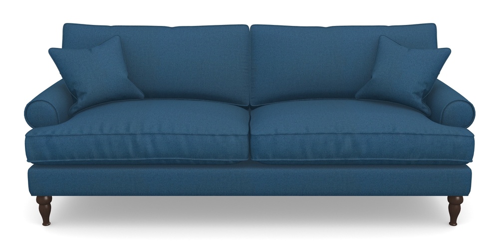 Product photograph of Cooksbridge 4 Seater Sofa In Plain Linen Cotton - Royal Blue from Sofas and Stuff Limited