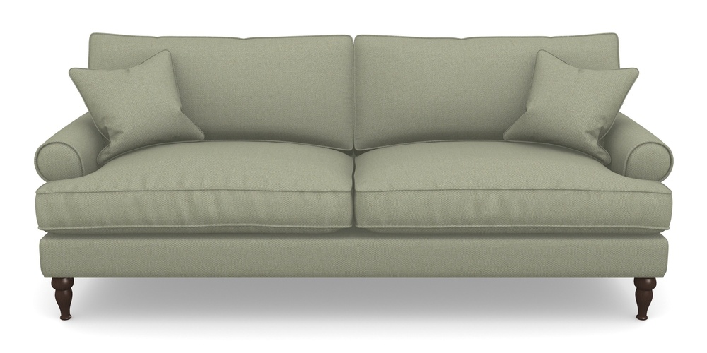 Product photograph of Cooksbridge 4 Seater Sofa In Plain Linen Cotton - Sage from Sofas and Stuff Limited