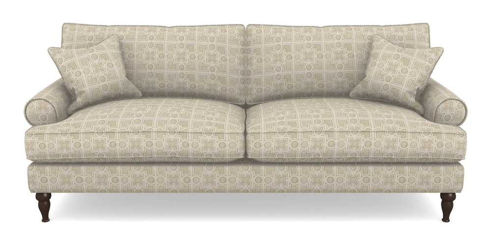 Product photograph of Cooksbridge 4 Seater Sofa In Rhs Collection - Small Knot Garden Cotton Weave - Gold from Sofas and Stuff Limited