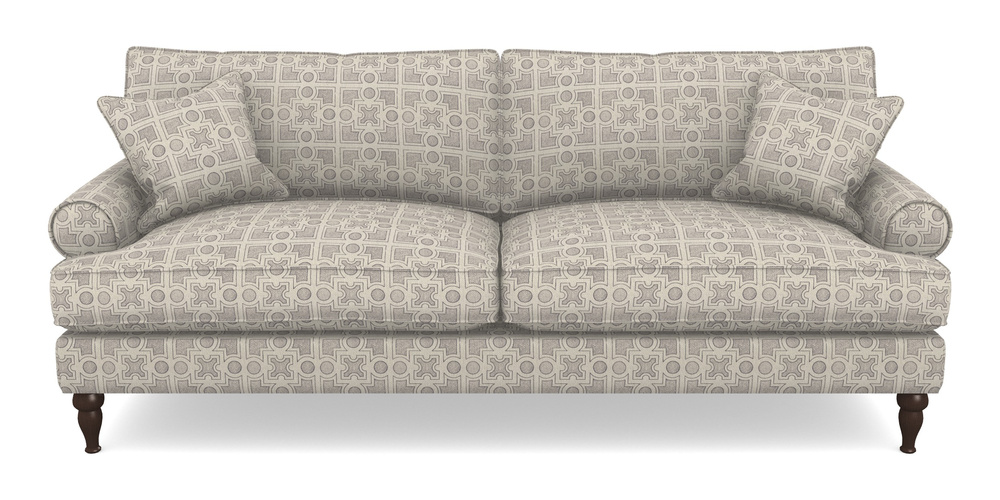 Product photograph of Cooksbridge 4 Seater Sofa In Rhs Collection - Small Knot Garden Cotton Weave - Grey from Sofas and Stuff Limited