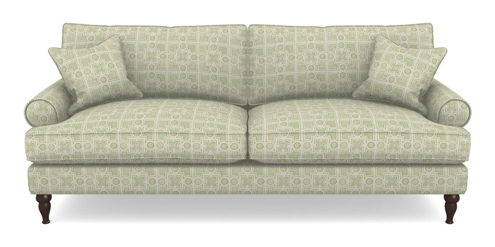 Product photograph of Cooksbridge 4 Seater Sofa In Rhs Collection - Small Knot Garden Cotton Weave - Green from Sofas and Stuff Limited