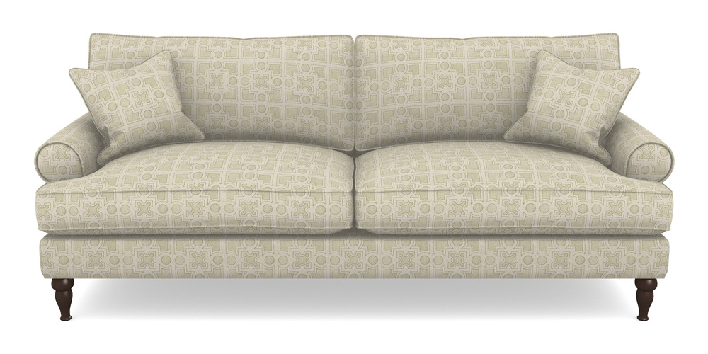 Product photograph of Cooksbridge 4 Seater Sofa In Rhs Collection - Small Knot Garden Cotton Weave - Olive from Sofas and Stuff Limited