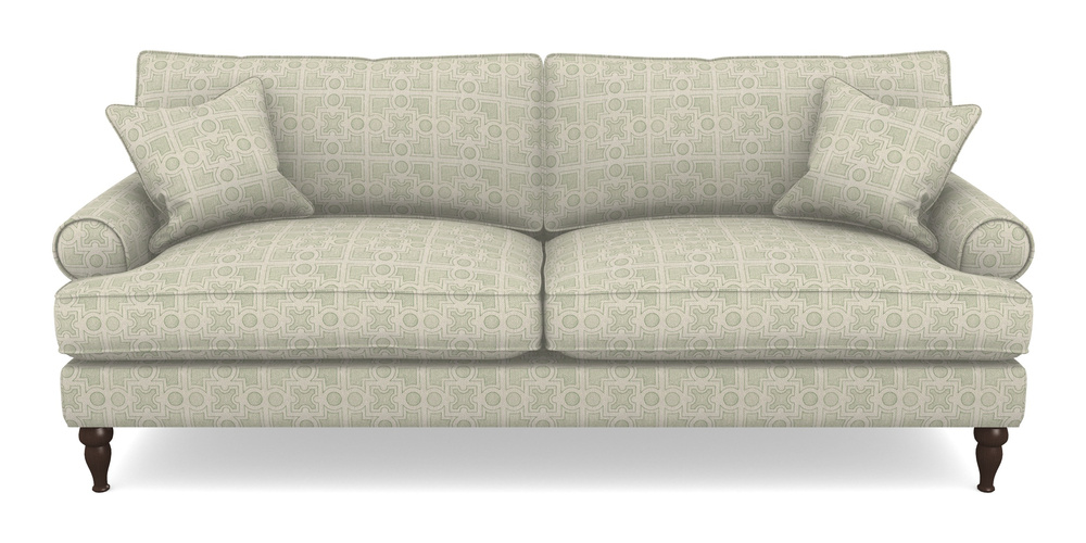 Product photograph of Cooksbridge 4 Seater Sofa In Rhs Collection - Small Knot Garden Cotton Weave - Pistachio from Sofas and Stuff Limited