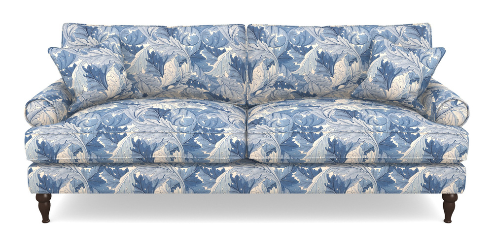 Product photograph of Cooksbridge 4 Seater Sofa In William Morris Collection - Acanthus - Woad from Sofas and Stuff Limited