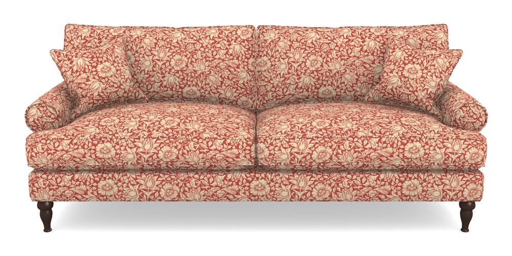 Product photograph of Cooksbridge 4 Seater Sofa In William Morris Collection - Mallow - Madder from Sofas and Stuff Limited